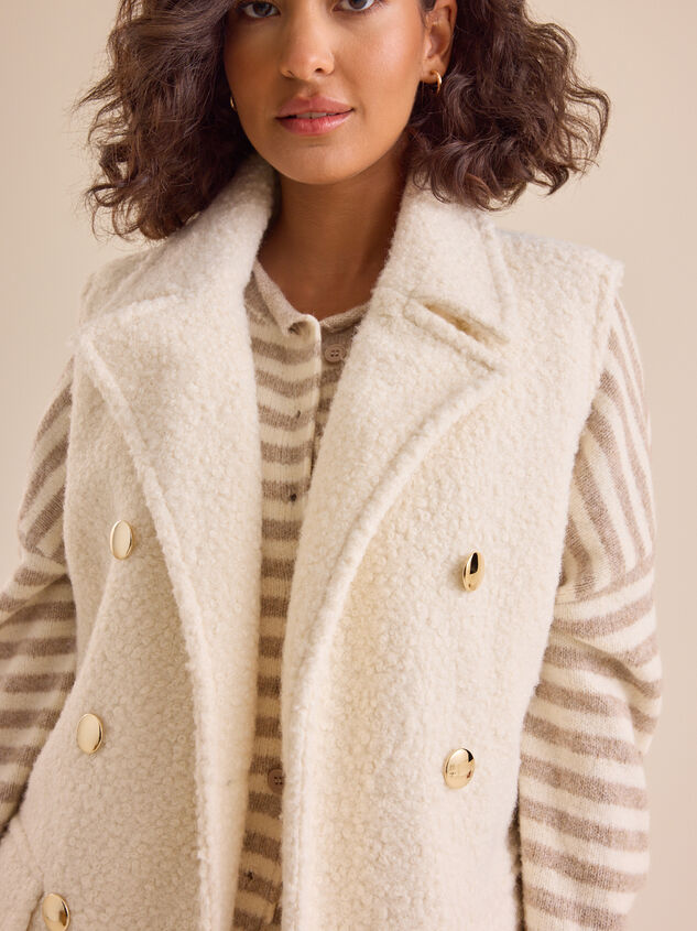 Londie Boucle Vest Detail 3 - TULLABEE
