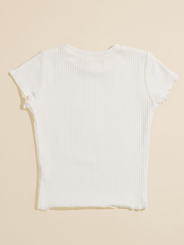 Marley Ribbed Baby Tee Detail 3 - TULLABEE