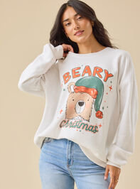 Beary Christmas Sweatshirt Detail 2 - TULLABEE