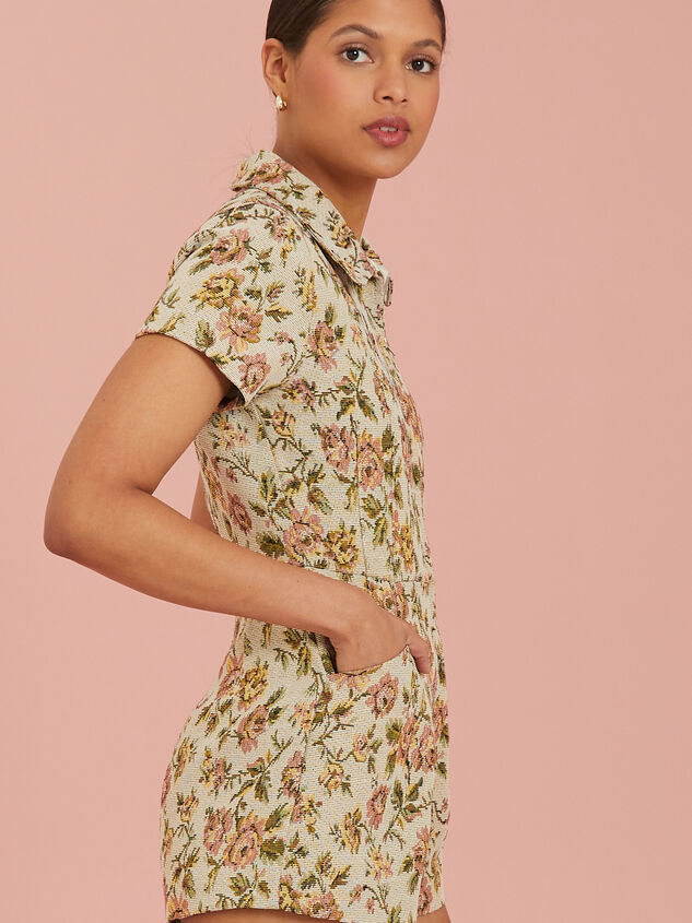 Floral Tapestry Romper Detail 4 - TULLABEE