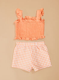 Clementine Top and Gingham Short Set Detail 3 - TULLABEE