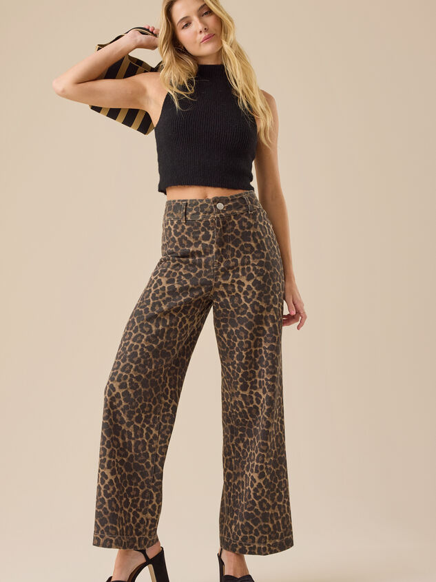Fawn Cheetah Baggy Pants Detail 6 - TULLABEE