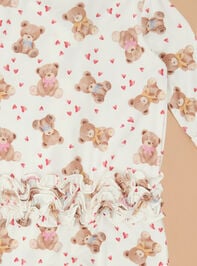 Beary Much Love Ruffle Footie Detail 5 - TULLABEE