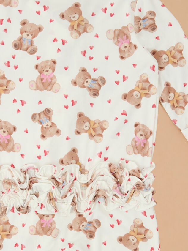 Beary Much Love Ruffle Footie Detail 5 - TULLABEE