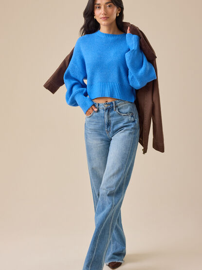 Haille Cropped Sweater - TULLABEE