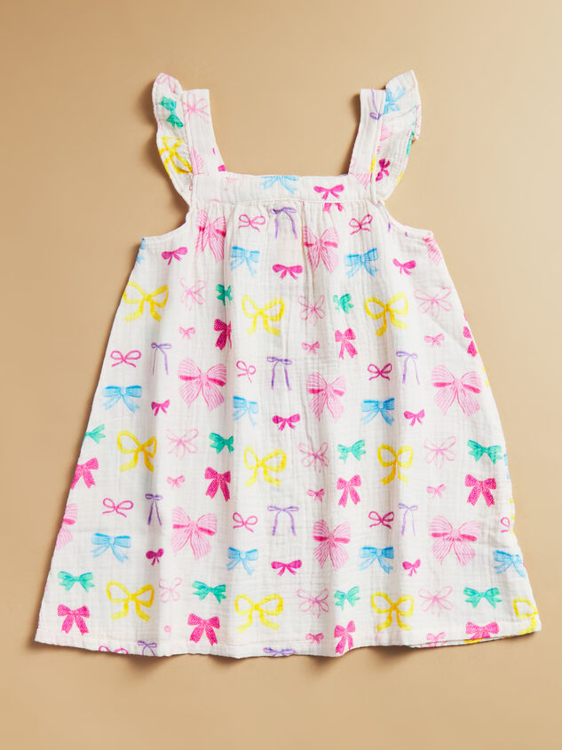 Fiona Bow Smocked Dress Detail 2 - TULLABEE