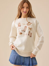 Cowgirl Cutie Mama Sweatshirt Detail 2 - TULLABEE