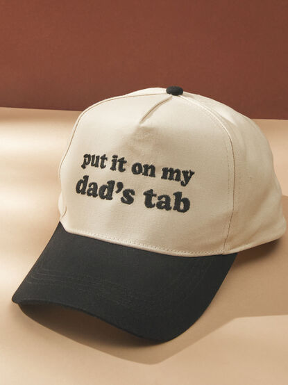 Put It On My Dad's Tab Trucker Hat - TULLABEE