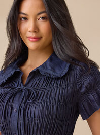 Rowan Denim Smocked Top Detail 4 - TULLABEE