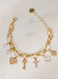 Glitz Charm Dangle Bracelet Set Detail 2 - TULLABEE
