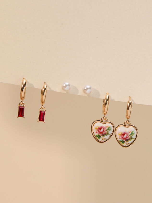 Floral Heart Earring Pack - TULLABEE