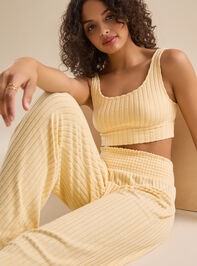 Kara Silky Rib Lounge Top Detail 2 - TULLABEE