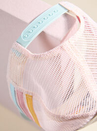 Striped Bronco Trucker Hat Detail 3 - TULLABEE