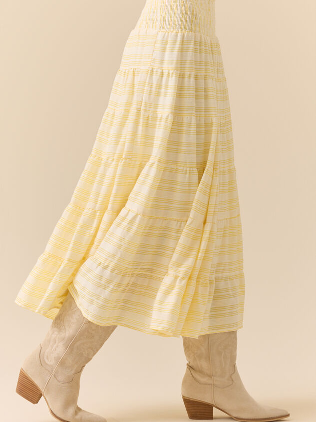 Millie Tiered Midi Skirt Detail 4 - TULLABEE