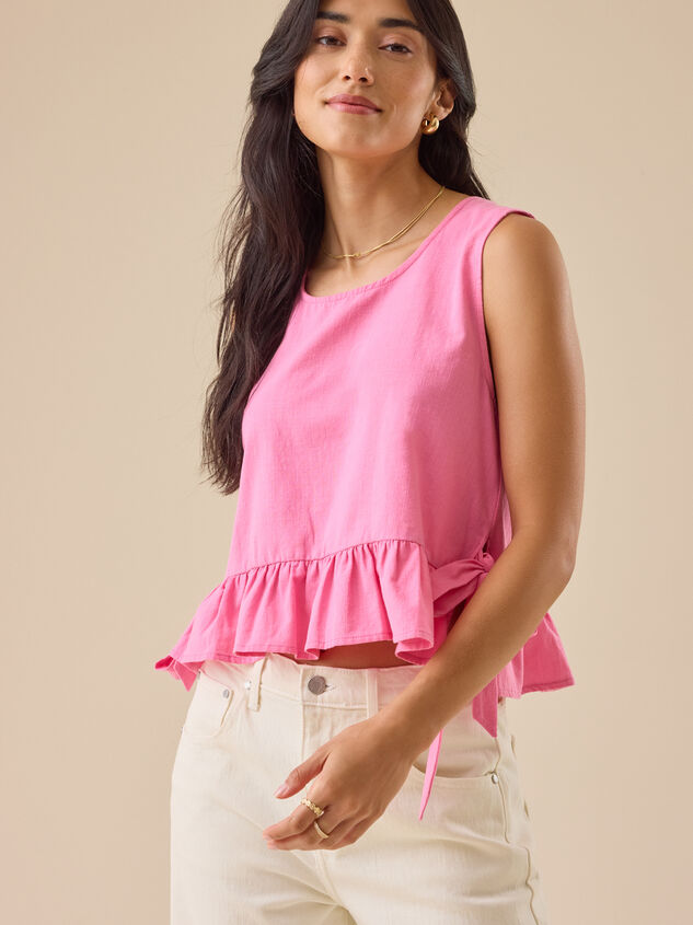 Amanda Peplum Boxy Tank Detail 2 - TULLABEE
