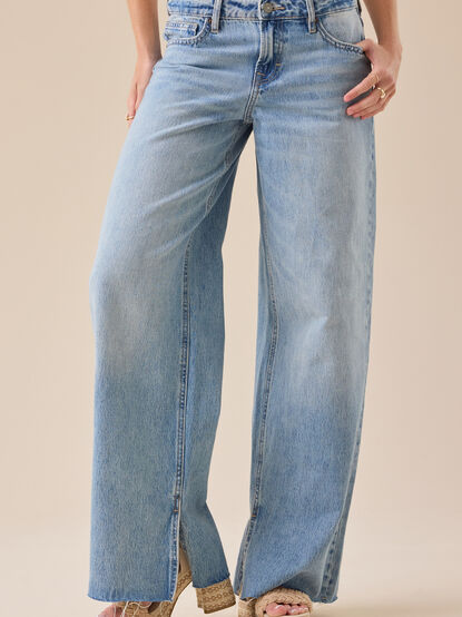 Marcy High Rise Slit Jeans - TULLABEE