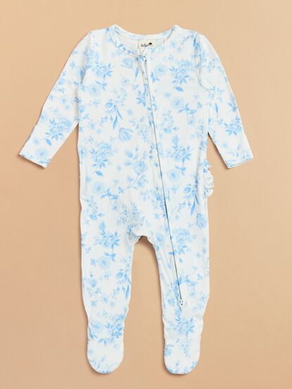 Sierra Floral Ruffle Footie - TULLABEE