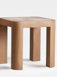 Audrey Wood Side Table Pink Detail 3 - TULLABEE