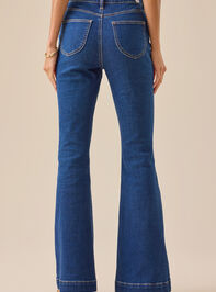 Quinn High Rise Flare Jean Detail 6 - TULLABEE