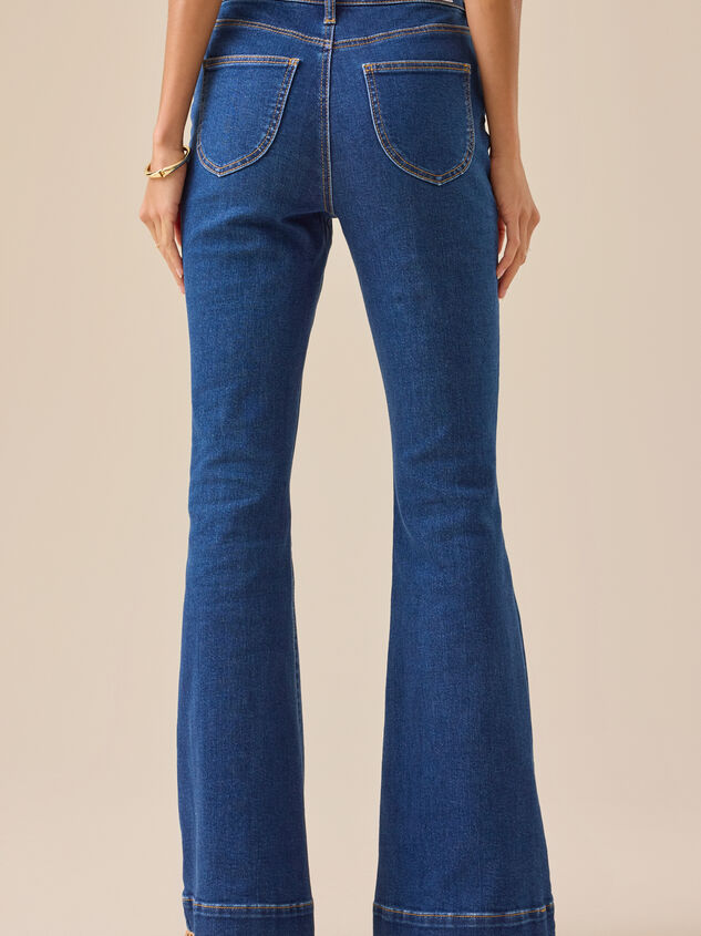 Quinn High Rise Flare Jean Detail 6 - TULLABEE