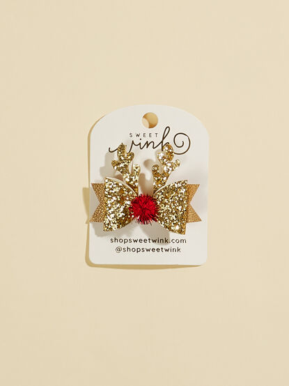 Reindeer Bow Clip - TULLABEE