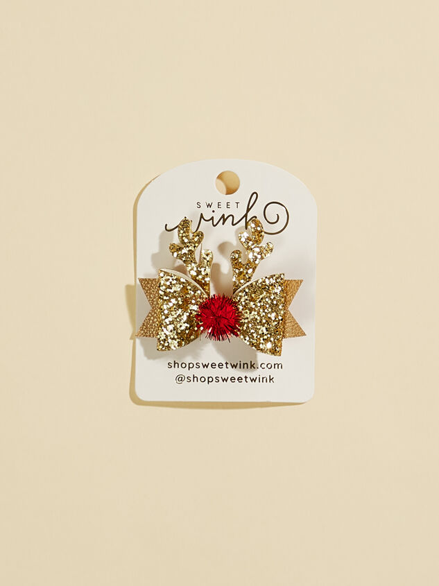 Reindeer Bow Clip Detail 2 - TULLABEE