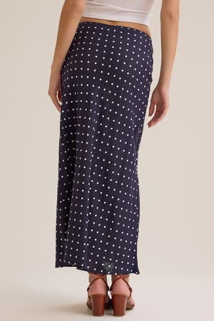 Elodie Polka Dot Linen Maxi Skirt - Altar'd State