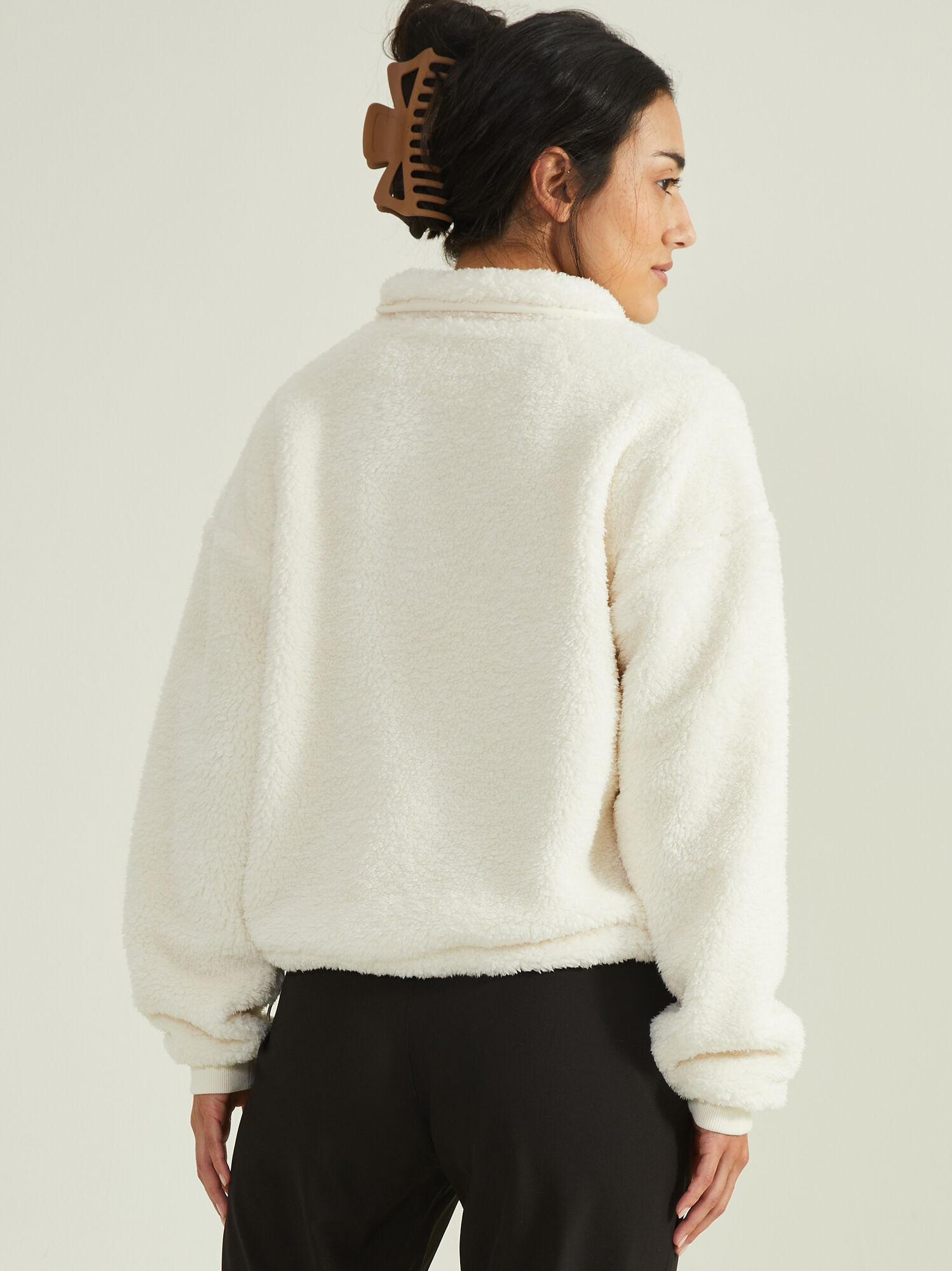 Cream sherpa sales pullover