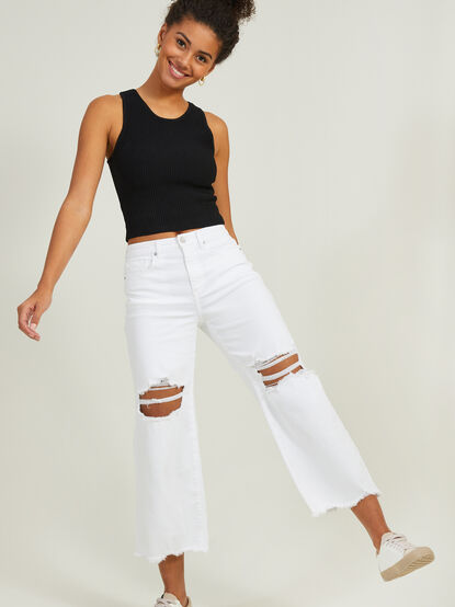 Brianna Cropped Straight Jeans - TULLABEE
