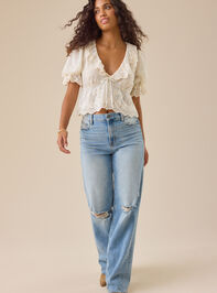 Janice Lace Ruffle Top Detail 2 - TULLABEE