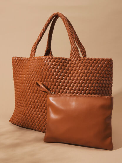 Large Woven Tote Bag - TULLABEE