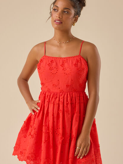 Jezebel Eyelet Mini Dress - TULLABEE