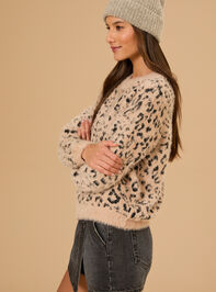 Charley Leopard Crop Sweater Detail 3 - TULLABEE