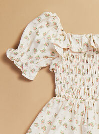 Mallory Floral Ruffle Dress Detail 2 - TULLABEE