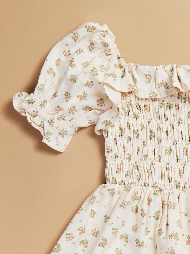 Mallory Floral Ruffle Dress Detail 2 - TULLABEE