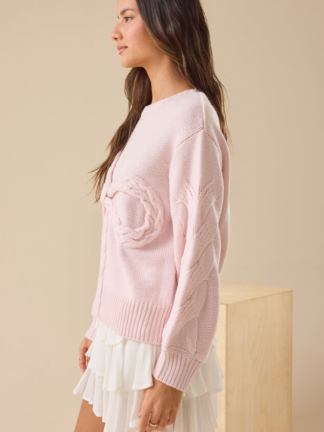 Scarlett 3D Braided Bow Sweater Detail 3 - TULLABEE