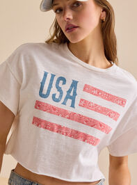 USA Bandana Graphic Tee Detail 6 - TULLABEE