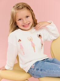 Ballet Bloom Embroidered Sweatshirt - TULLABEE