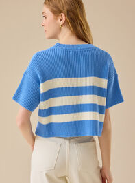 Ricki Striped Boxy Sweater Detail 5 - TULLABEE