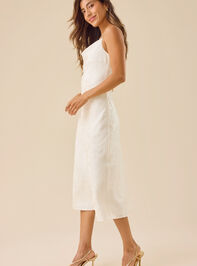 Olandria Satin Midi Dress Detail 3 - TULLABEE