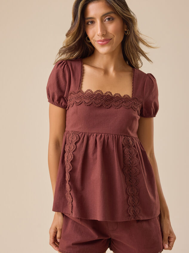 Avery Linen Top Detail 3 - TULLABEE