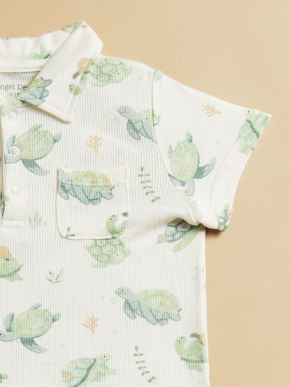 Caspian Sea Turtle Polo And Shirt Set - TULLABEE