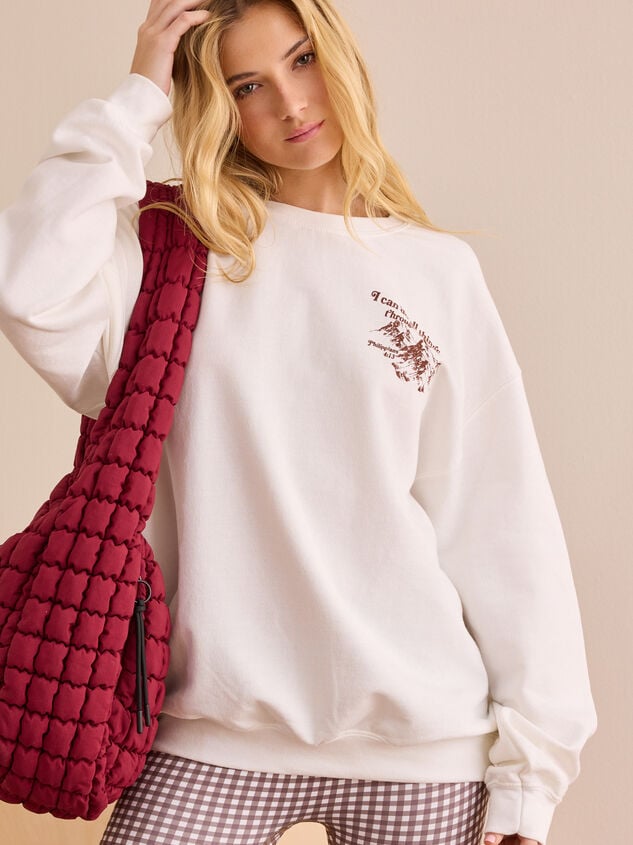 Philippians 4:13 Mountain Pullover Detail 3 - TULLABEE