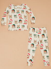 Beary Christmas Lounge Set Detail 2 - TULLABEE