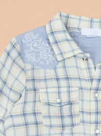 Parker Plaid Polo Shirt Detail 3 - TULLABEE