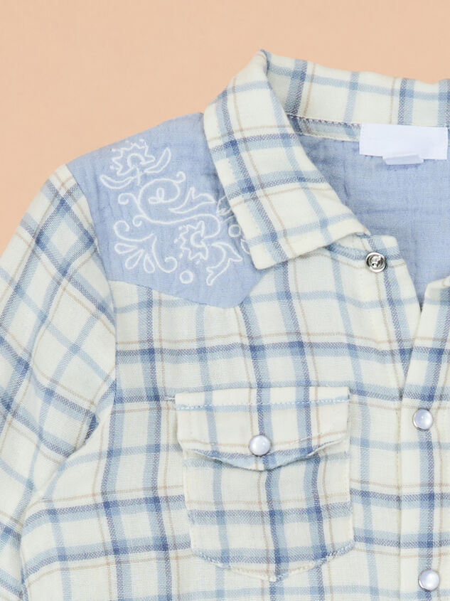 Parker Plaid Polo Shirt Detail 3 - TULLABEE