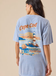 Cape Cod Massachusetts Oversized Tee Detail 5 - TULLABEE