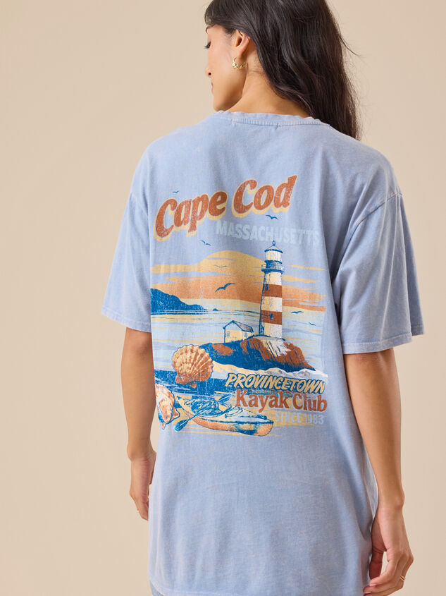 Cape Cod Massachusetts Oversized Tee Detail 5 - TULLABEE