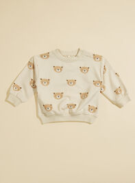 Teddy Bear Sweatshirt by Quincy Mae Detail 2 - TULLABEE