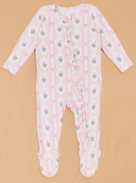 Ogee Floral Ruffle Footie - TULLABEE